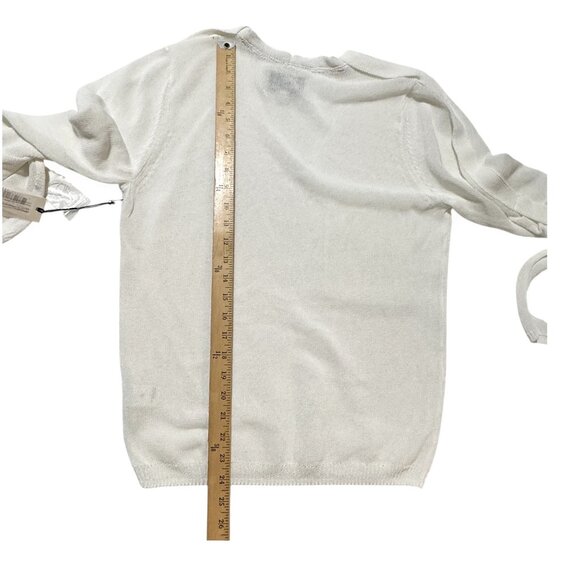 Brochu Walker Palmas Vee White Sweater XS Salt Water NWT - Picture 15 of 16